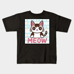 Cute Meow cat Kids T-Shirt